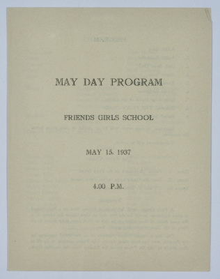 May 1937 Concert Program