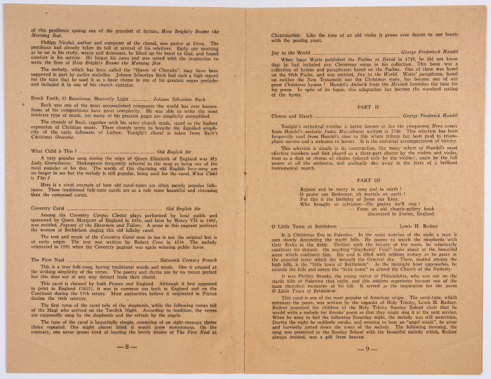 Program of the Christmas Festival in Beirut in 1944