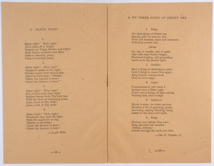 Program of the Christmas Festival in Beirut in 1944