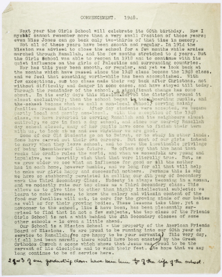 Part of a document that talks about the school