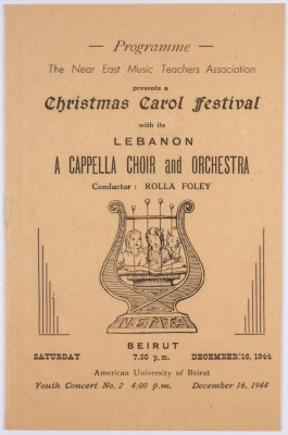 Program of the Christmas Festival in Beirut in 1944
