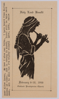 Program for an exhibition by Rola Foley in Auckland