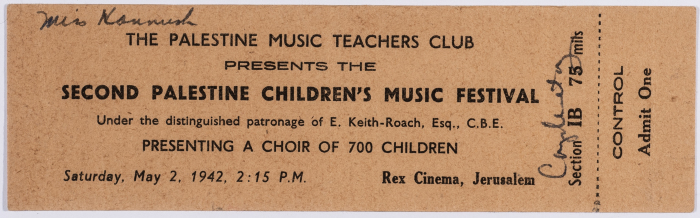 Invitation to the Second Children's Music Festival, 1942