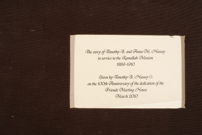 A collection that tells the story of Timothy and Anna Hessie with the Friends School in Ramallah