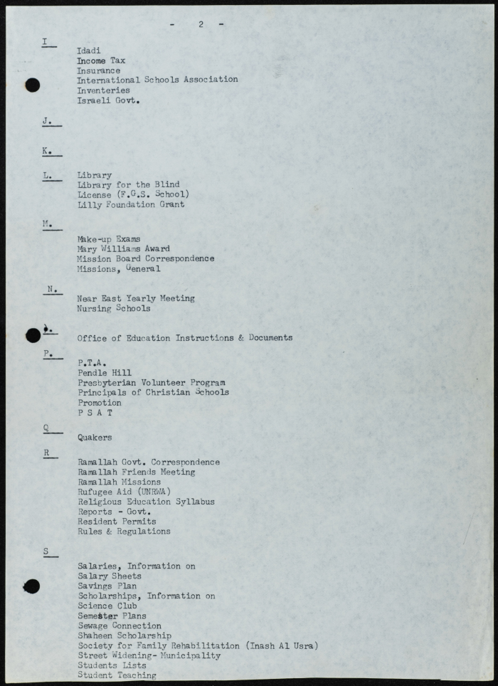 وثيقة بقائمة من الملفات
