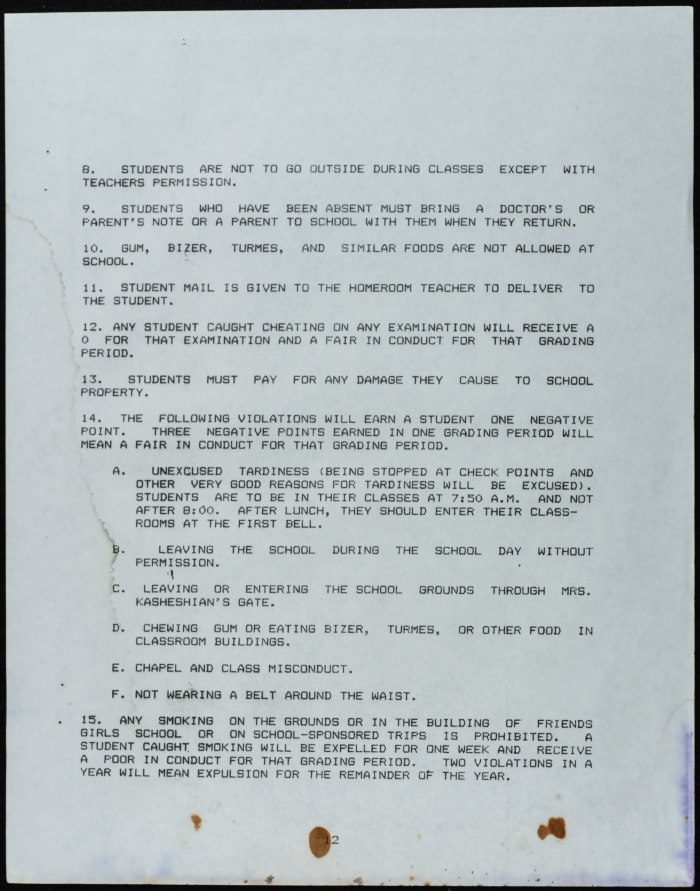 A booklet about the Friends School for Girls