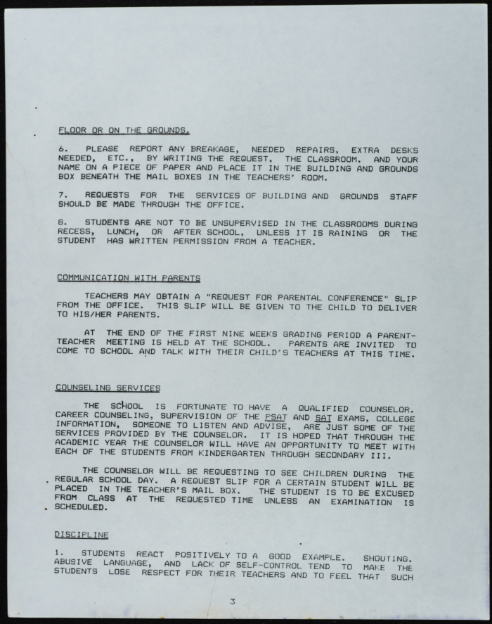 A booklet about the Friends School for Girls