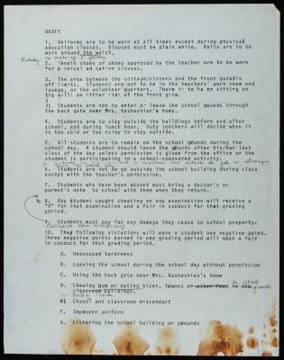Friends School Regulations and Systems 