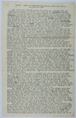 Annual Report of Friends School for Girls, 1950