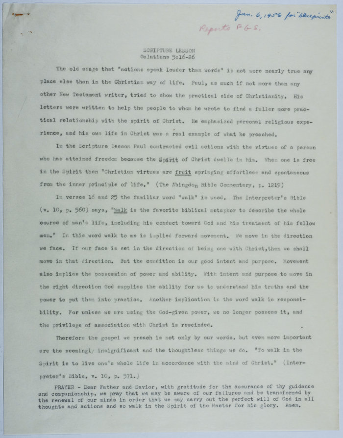 Document entitled Study of the Bible