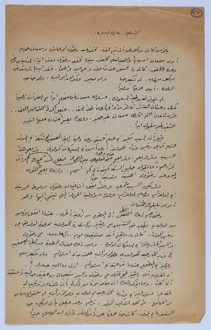An Article by Ibrahim ad-Daqqaq in 1988