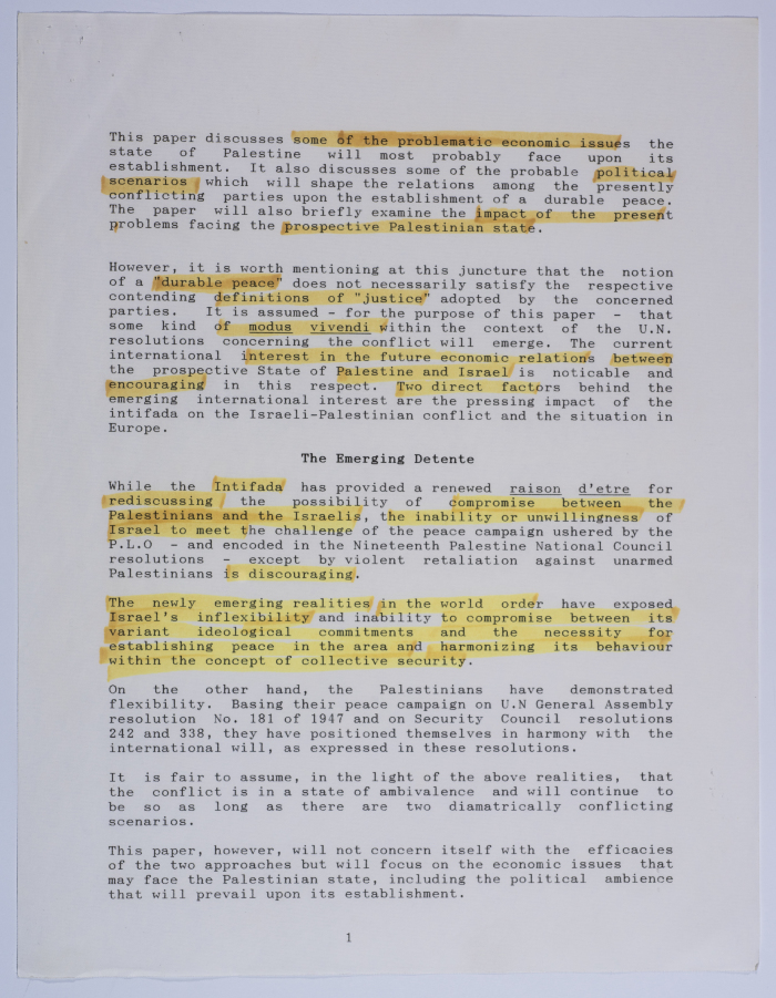 ورقة بحثية قدمها إبراهيم الدقاق في ملتقى الفكر العربي في القدس عن دولة فلسطين والرؤية الاقتصادية والمشاكل المحتملة