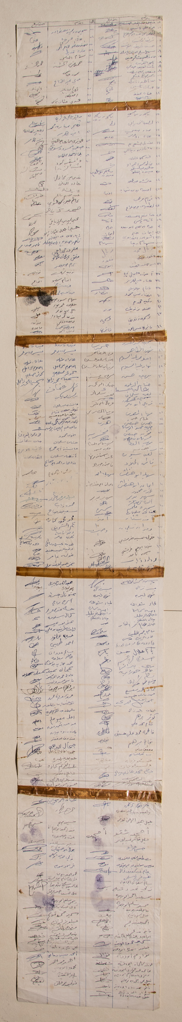 A List of Signatures
