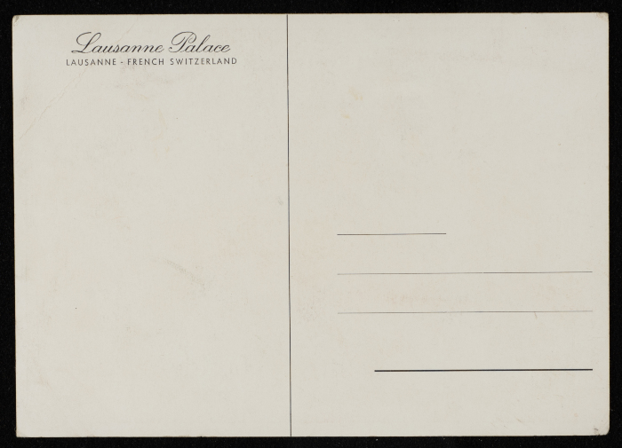 A Postcard Sent to Musa al-Alami in Celebration of Christmas, Switzerland