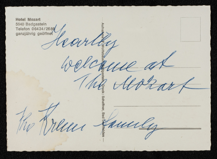 A Postcard Sent to Musa al-Alami in Celebration of Christmas, Germany 