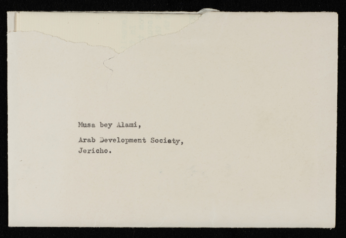 A Letter from an English Diplomat Sir Harold Beeley to Musa al-Alamy, London, 4 November 1975
