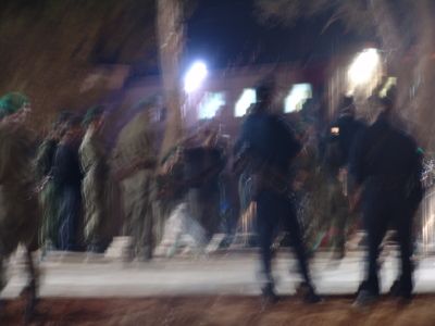 A photograph of the funeral of Late Palestinian President Yassir Arafat in Ramallah