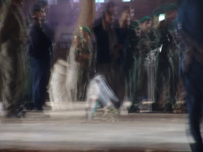 A photograph of the funeral of Late Palestinian President Yassir Arafat in Ramallah