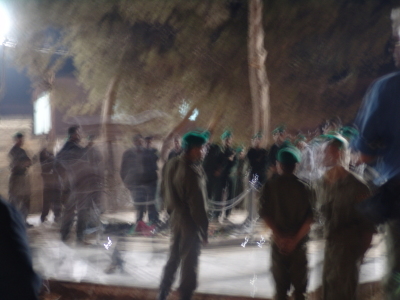A photograph of the funeral of Late Palestinian President Yassir Arafat in Ramallah