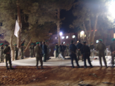 A photograph of the funeral of Late Palestinian President Yassir Arafat in Ramallah