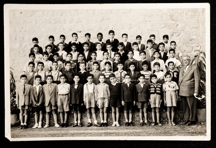 A Group of Five and Six Graders at Collège des Frères, Jerusalem in 1955