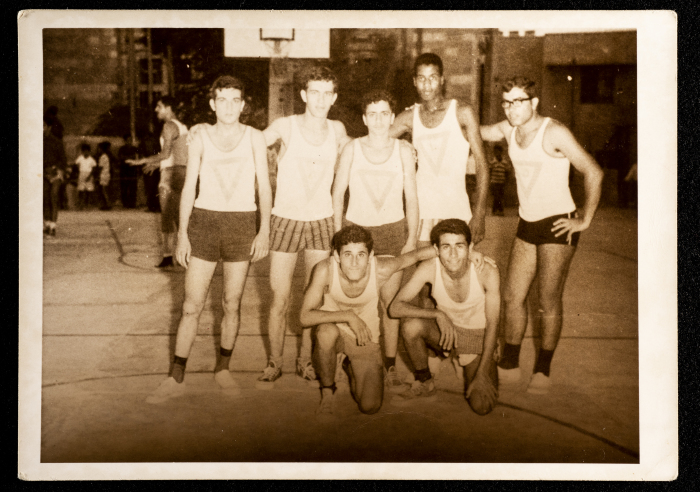 Mahmud Jidah with the YMCA Basketball Team 
