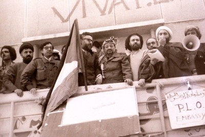 Raising the Palestinian Flag Over the Embassy of Israeli in Iran after the Iranian Revolution, 1979 
