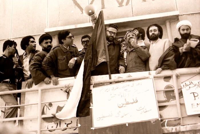 Raising the Palestinian Flag Over the Embassy of Israeli in Iran after the Iranian Revolution, 1979 
