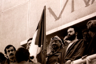 Raising the Palestinian Flag Over the Embassy of Israeli in Iran after the Iranian Revolution, 1979 
