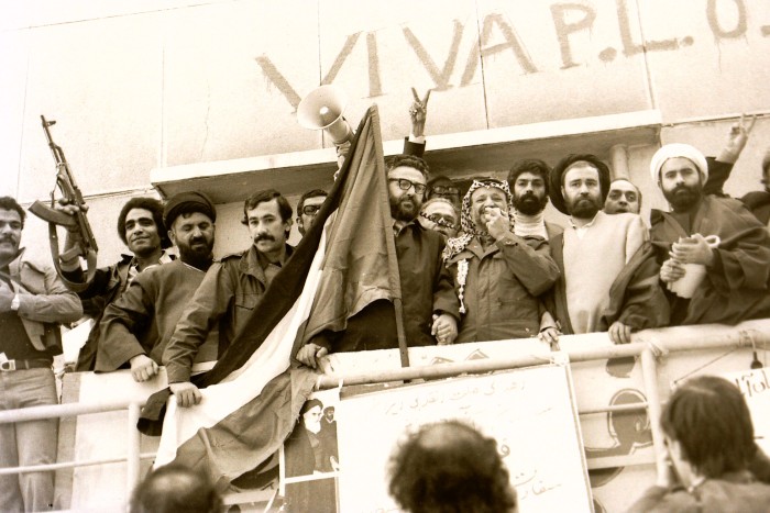 Raising the Palestinian Flag Over the Embassy of Israeli in Iran after the Iranian Revolution, 1979 
