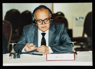 A Photograph of Mohammad Batrawi, a Symposium Organized by WIPO, Tunis, 1998