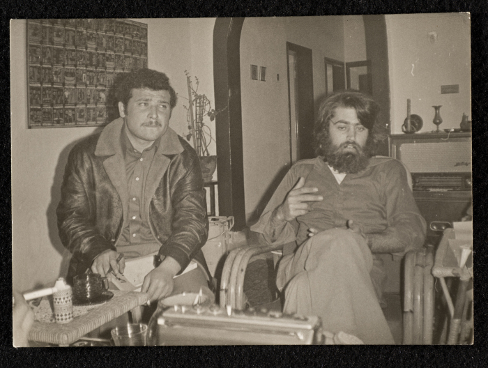 A Photograph of Hany Abu Shanab with a Friend, 1980 - 89 