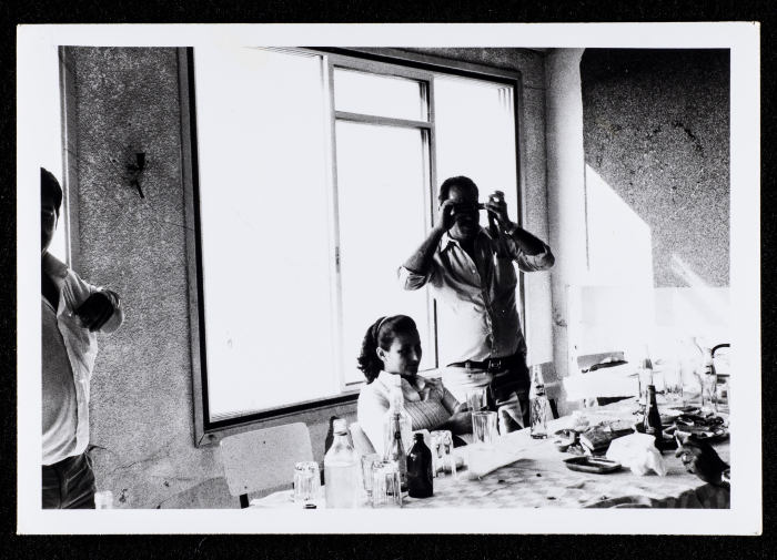A Photograph of Widad Barghouthi at a Meeting of the GUPW in al-Ram, 1984 