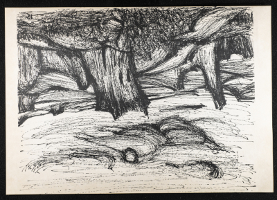 "Lonely Nature", a Sketch by Artists ʿabde ʿabed, 1973
