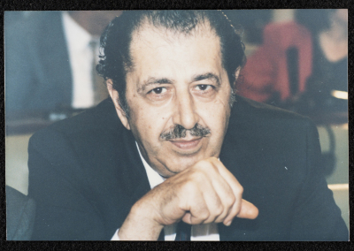 خالد الحسن في الدورة الثامنة عشرة للمجلس الوطني الفلسطيني، الجزائر، 1987