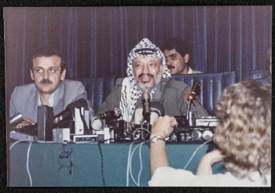 ياسر عرفات وياسر عبد ربه، الجزائر، 1987