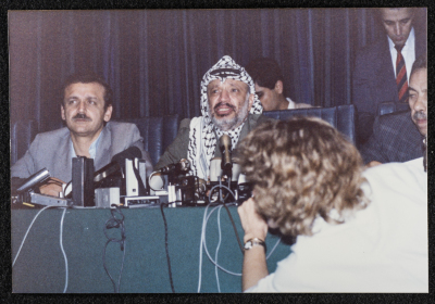 ياسر عرفات وياسر عبد ربه، الجزائر، 1987