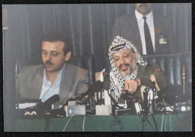 ياسر عرفات وياسر عبد ربه، الجزائر، 1987