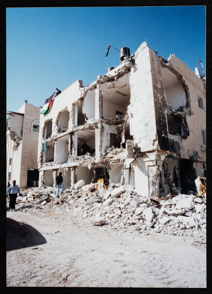  التدمير الإسرائيلي لمقر الرئاسة الفلسطينية، رام الله، 2002