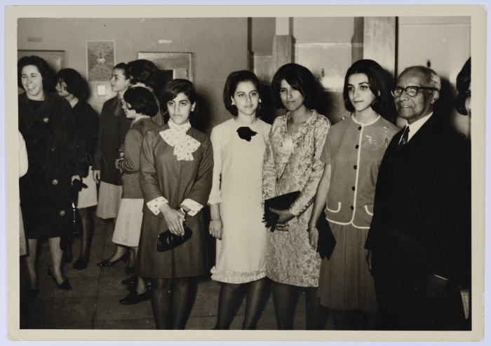 Mahira Dajani with a Kuwaiti Delegation at the Kuwaiti Embassy, Amman, 1962