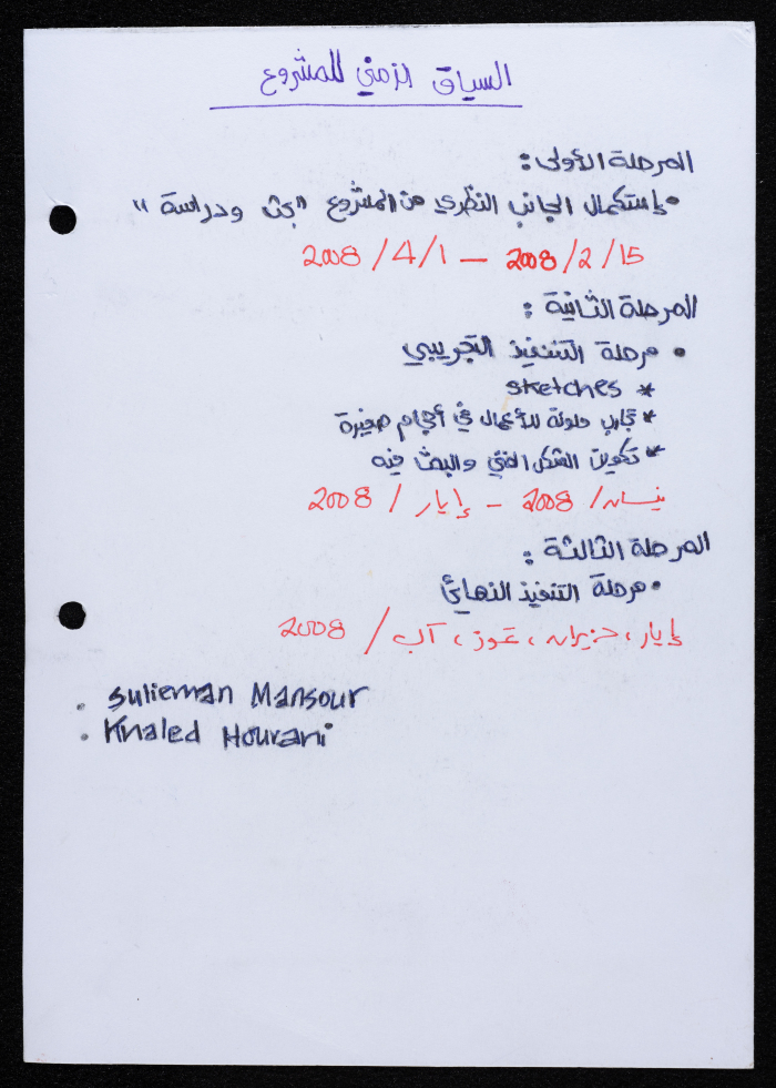 A Work Plan for 