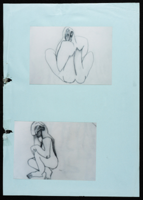 A draft of a sketch of "Loss" Artwork for Layan Shawabka