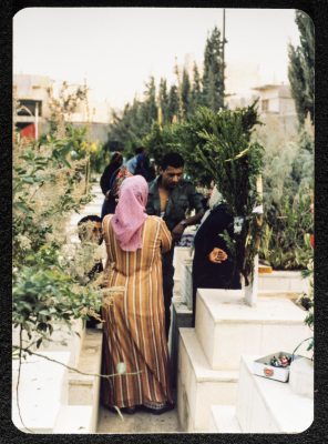 Visiting the Shaheeds Cemetery, Yarmouk Camp, 1983- 1989