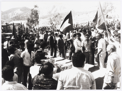 The Funeral Procession of the Shaheeds of the Israeli Air Raid, Hammam Chott, 1985