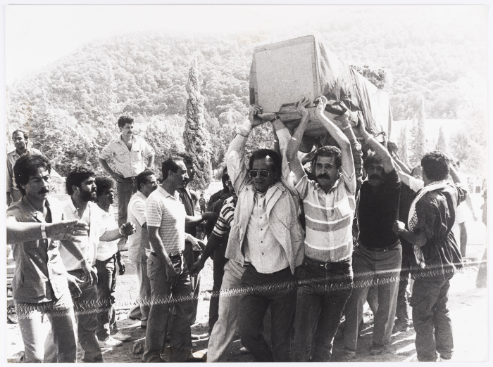 A Glimpse of the Funeral March of the Victims of the Israeli Raid on Hammam Chott
