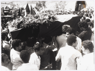 The Funeral Procession of the Shaheeds of the Israeli Air Raid, Hammam Chott, 1985