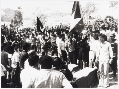The Funeral Procession of the Shaheeds of the Israeli Air Raid, Hammam Chott, 1985