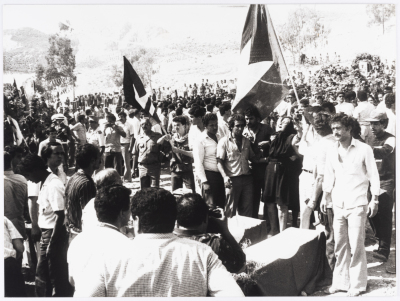 The Funeral Procession of the Shaheeds of the Israeli Air Raid, Hammam Chott, 1985