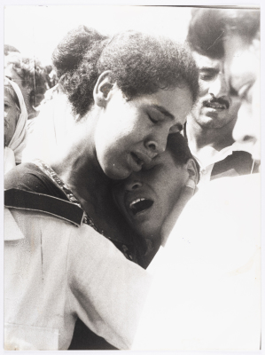 A Glimpse of the Funeral March of the Victims of the Israeli Raid on Hammam Chott