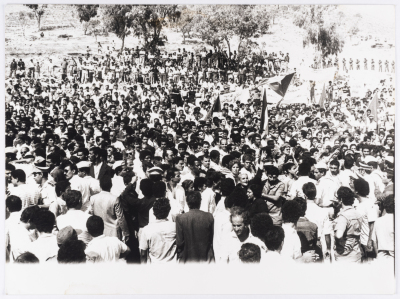 A Glimpse of the Funeral March of the Victims of the Israeli Raid on Hammam Chott